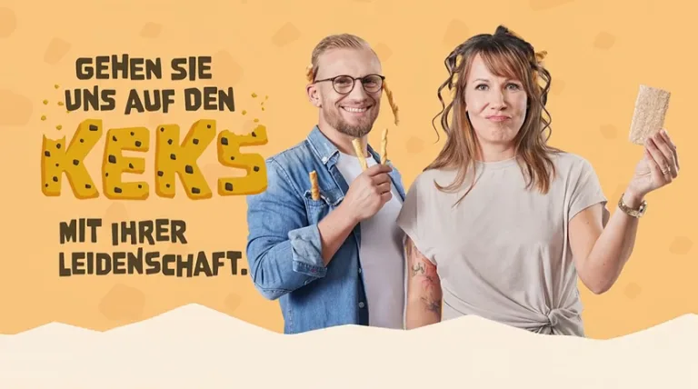 Kampagnenmotiv von Griesson – de Beukelaer aus der Arbeitgeberkampagne „Gehen Sie uns auf den Keks“.